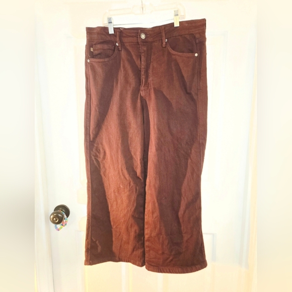 Judy Blue Pants - Judy Blue Dark Red Garment Dyed Wide Leg Pant 11/30